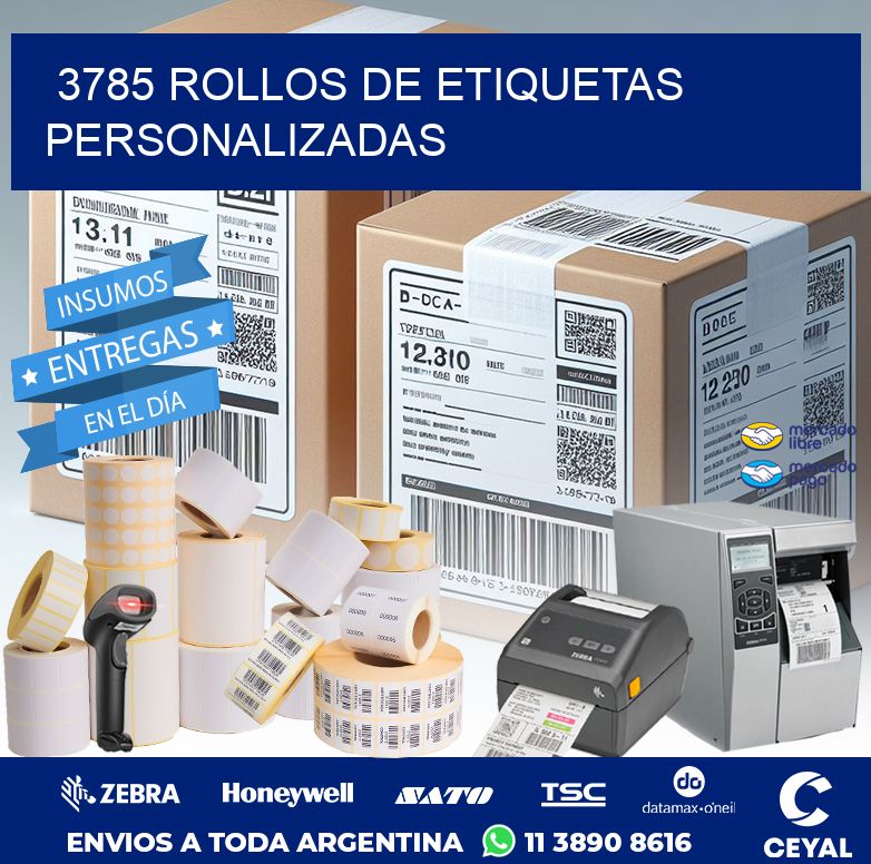3785 ROLLOS DE ETIQUETAS PERSONALIZADAS