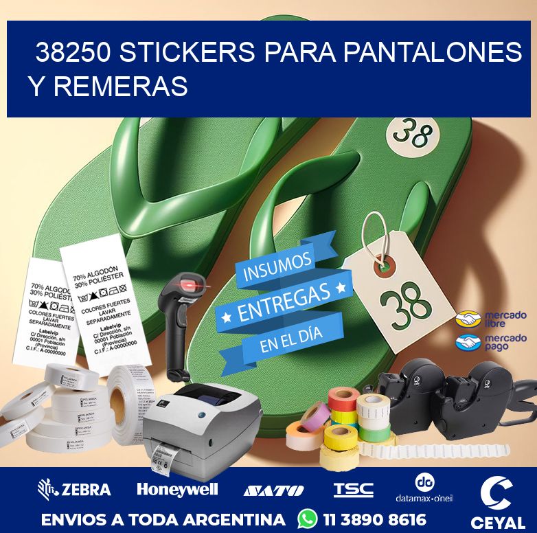 38250 STICKERS PARA PANTALONES Y REMERAS