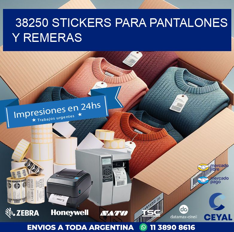 38250 STICKERS PARA PANTALONES Y REMERAS