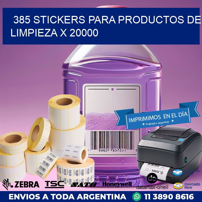 385 STICKERS PARA PRODUCTOS DE LIMPIEZA X 20000