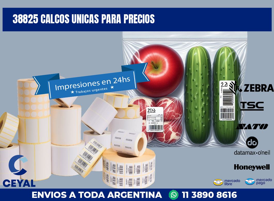 38825 CALCOS UNICAS PARA PRECIOS