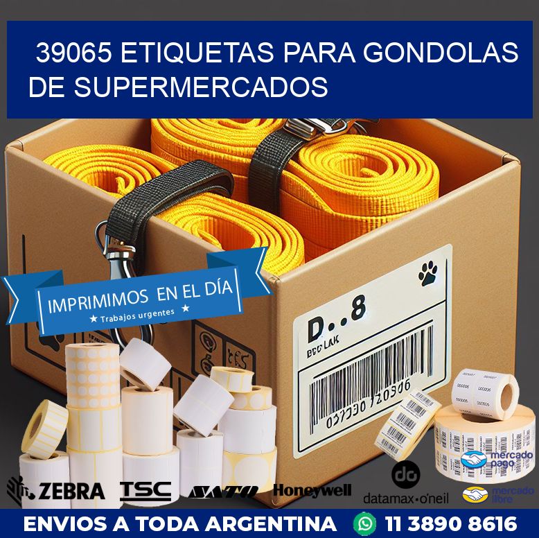 39065 ETIQUETAS PARA GONDOLAS DE SUPERMERCADOS