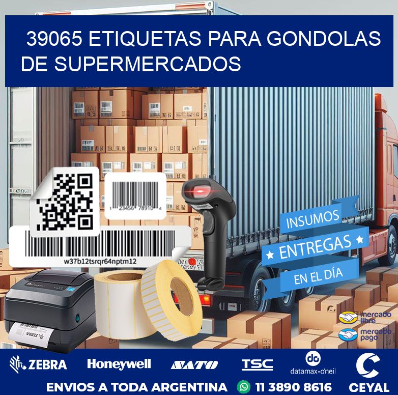 39065 ETIQUETAS PARA GONDOLAS DE SUPERMERCADOS
