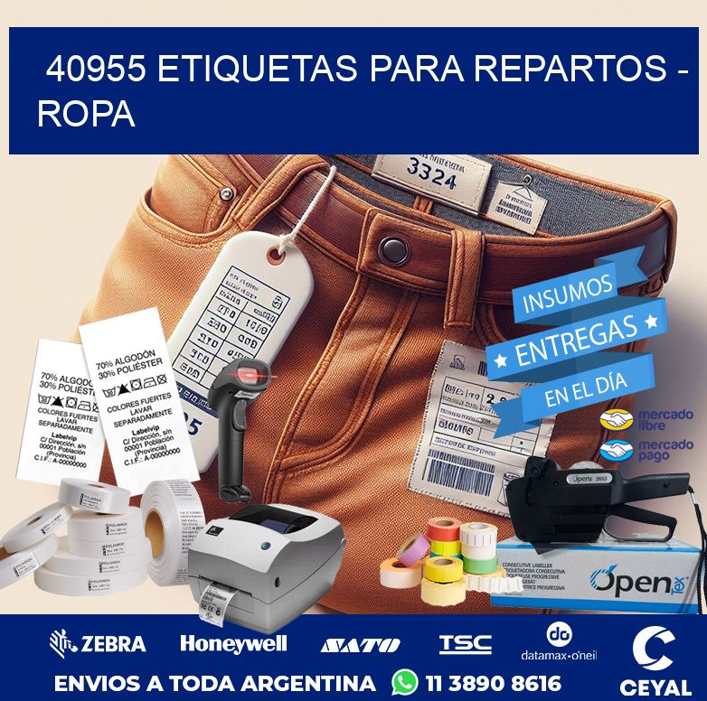 40955 ETIQUETAS PARA REPARTOS – ROPA