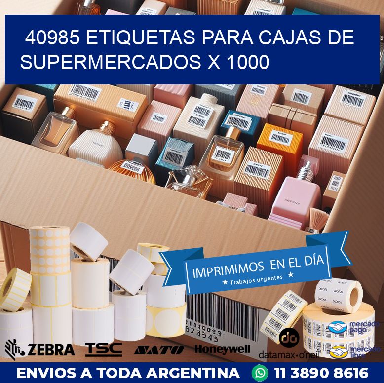 40985 ETIQUETAS PARA CAJAS DE SUPERMERCADOS X 1000