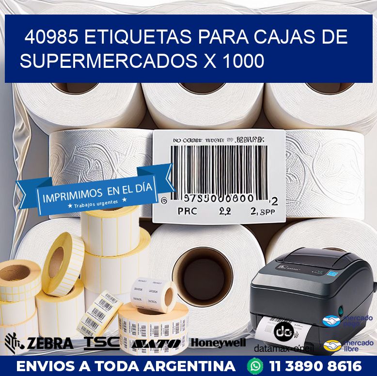 40985 ETIQUETAS PARA CAJAS DE SUPERMERCADOS X 1000