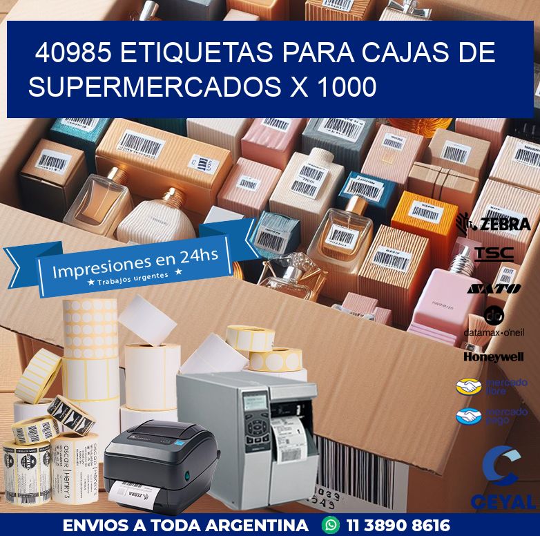 40985 ETIQUETAS PARA CAJAS DE SUPERMERCADOS X 1000