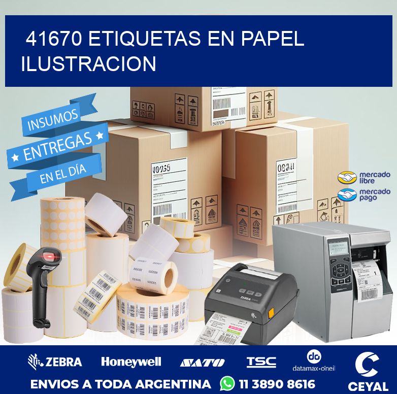 41670 ETIQUETAS EN PAPEL ILUSTRACION