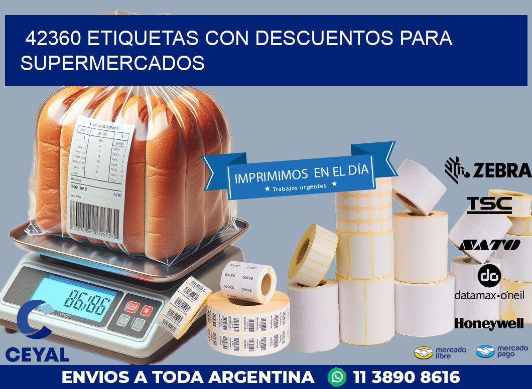 42360 ETIQUETAS CON DESCUENTOS PARA SUPERMERCADOS
