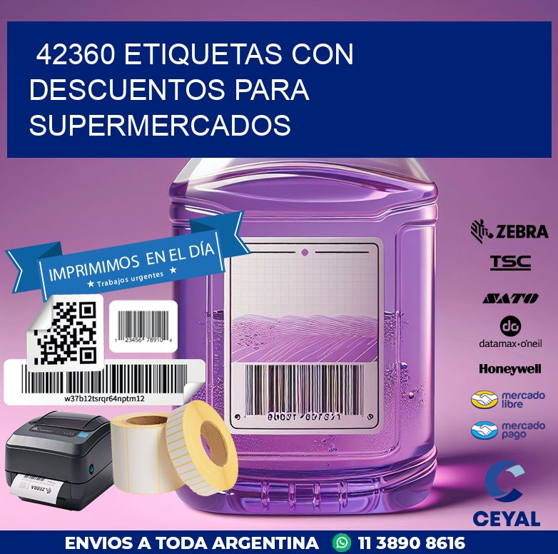 42360 ETIQUETAS CON DESCUENTOS PARA SUPERMERCADOS