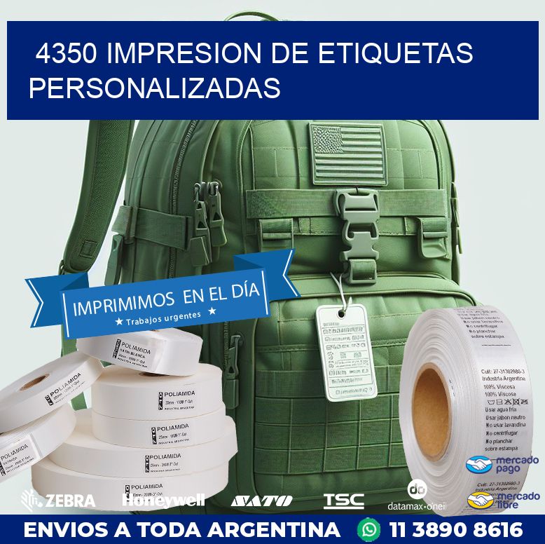 4350 IMPRESION DE ETIQUETAS PERSONALIZADAS