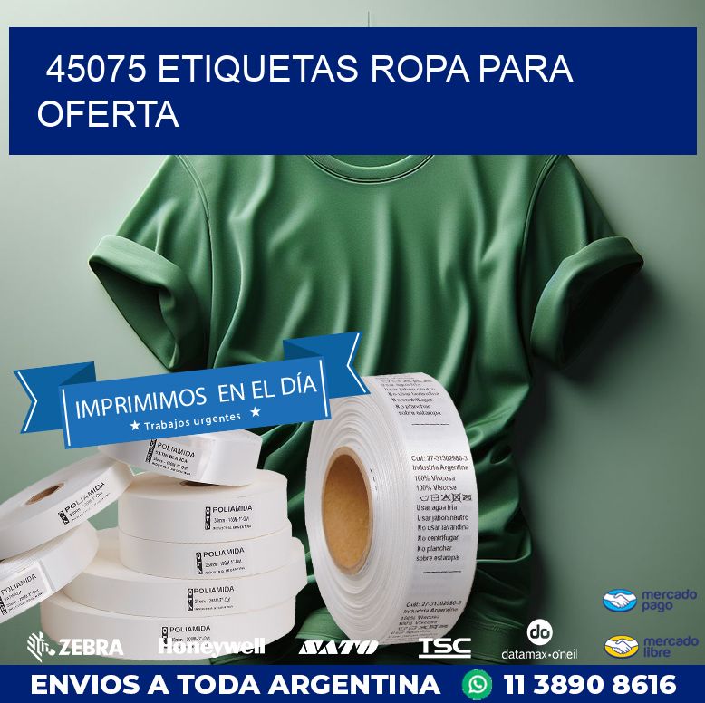 45075 ETIQUETAS ROPA PARA OFERTA