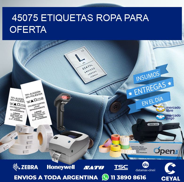 45075 ETIQUETAS ROPA PARA OFERTA