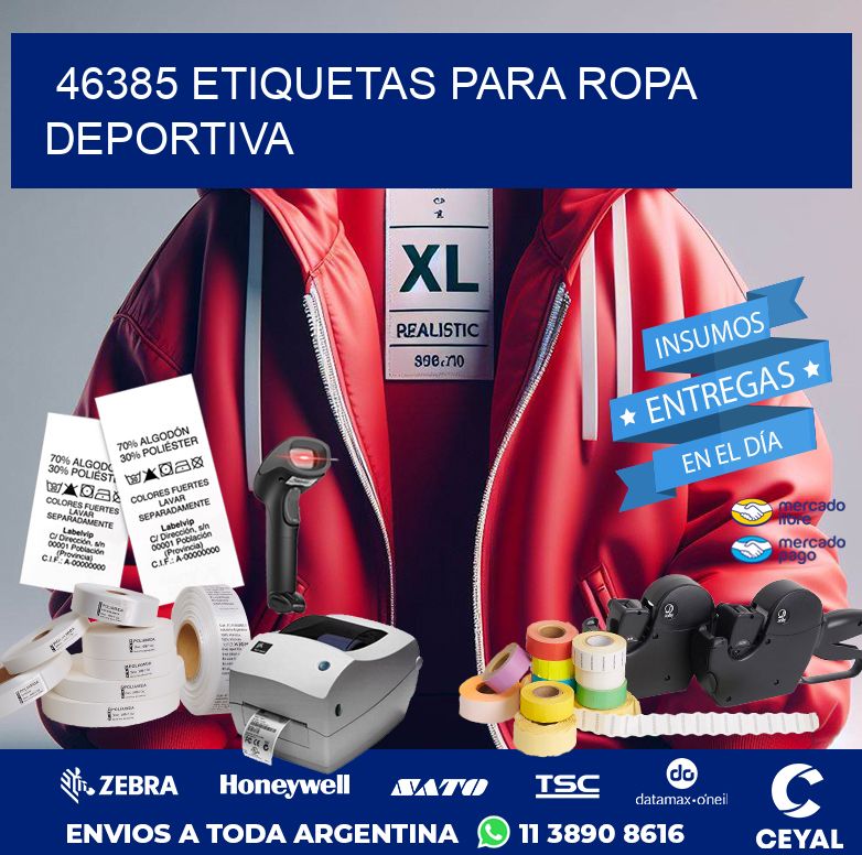46385 ETIQUETAS PARA ROPA DEPORTIVA