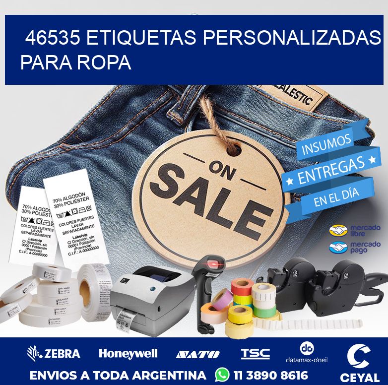 46535 ETIQUETAS PERSONALIZADAS PARA ROPA