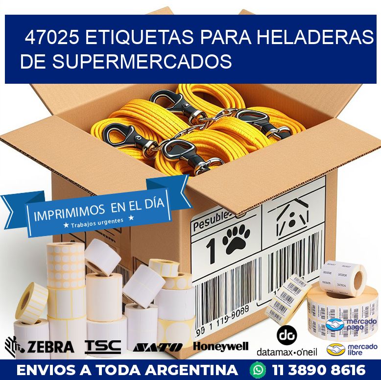 47025 ETIQUETAS PARA HELADERAS DE SUPERMERCADOS