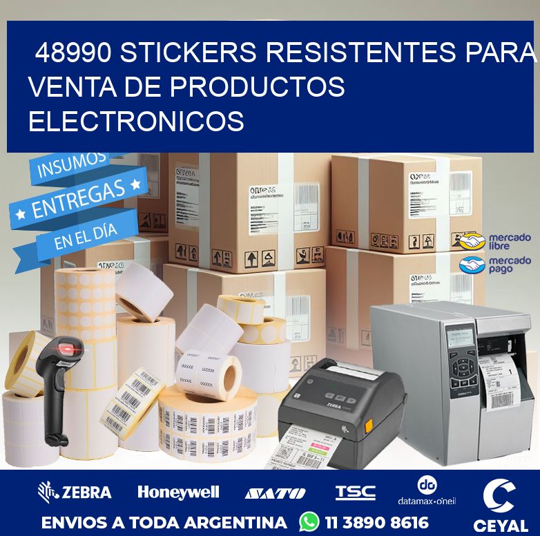 48990 STICKERS RESISTENTES PARA VENTA DE PRODUCTOS ELECTRONICOS