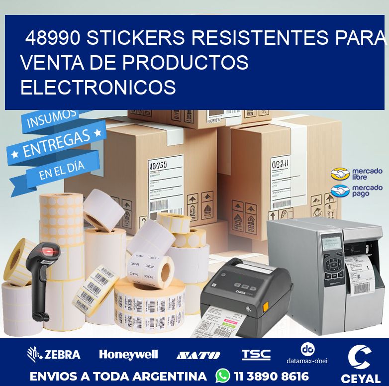 48990 STICKERS RESISTENTES PARA VENTA DE PRODUCTOS ELECTRONICOS