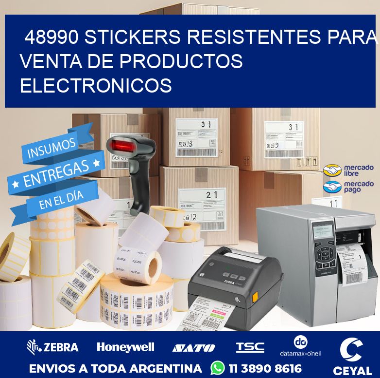48990 STICKERS RESISTENTES PARA VENTA DE PRODUCTOS ELECTRONICOS