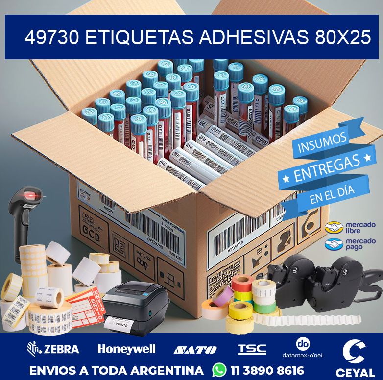 49730 ETIQUETAS ADHESIVAS 80X25