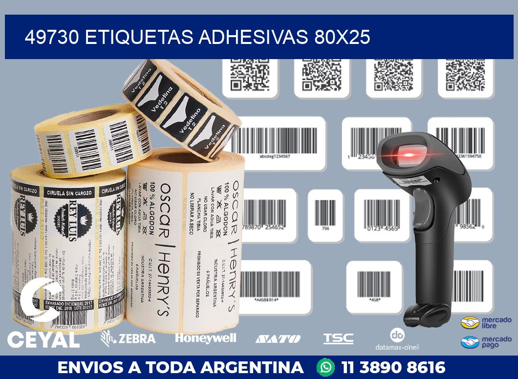 49730 ETIQUETAS ADHESIVAS 80X25
