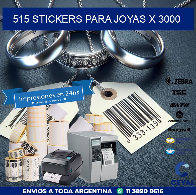515 STICKERS PARA JOYAS X 3000