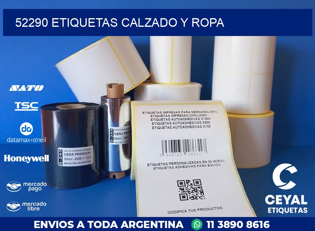 52290 ETIQUETAS CALZADO Y ROPA