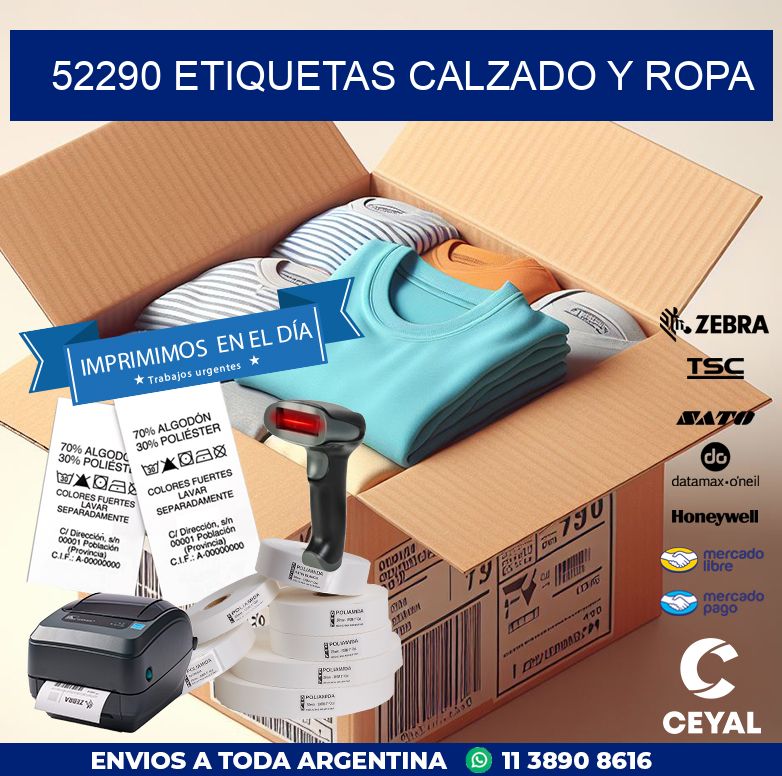 52290 ETIQUETAS CALZADO Y ROPA
