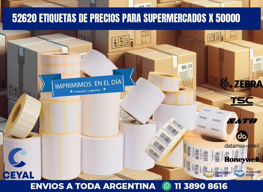 52620 ETIQUETAS DE PRECIOS PARA SUPERMERCADOS X 50000