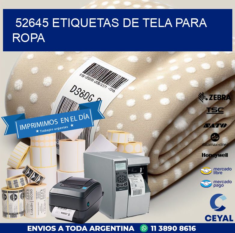 52645 ETIQUETAS DE TELA PARA ROPA