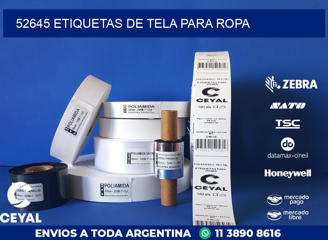 52645 ETIQUETAS DE TELA PARA ROPA