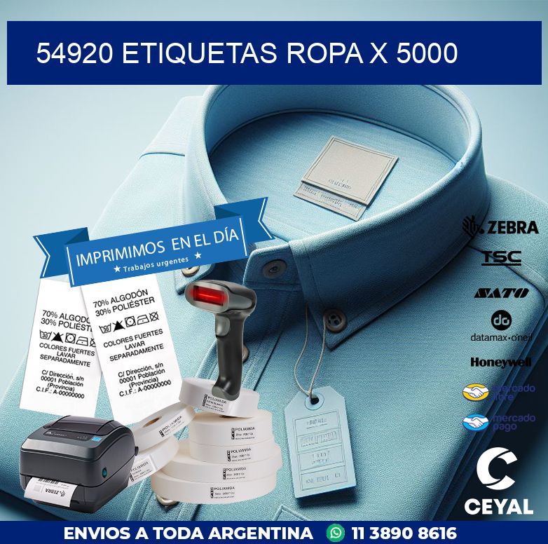54920 ETIQUETAS ROPA X 5000