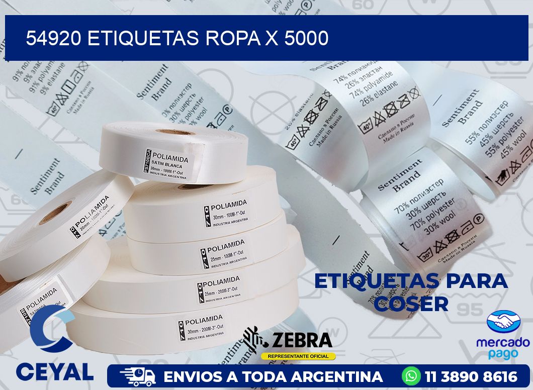 54920 ETIQUETAS ROPA X 5000