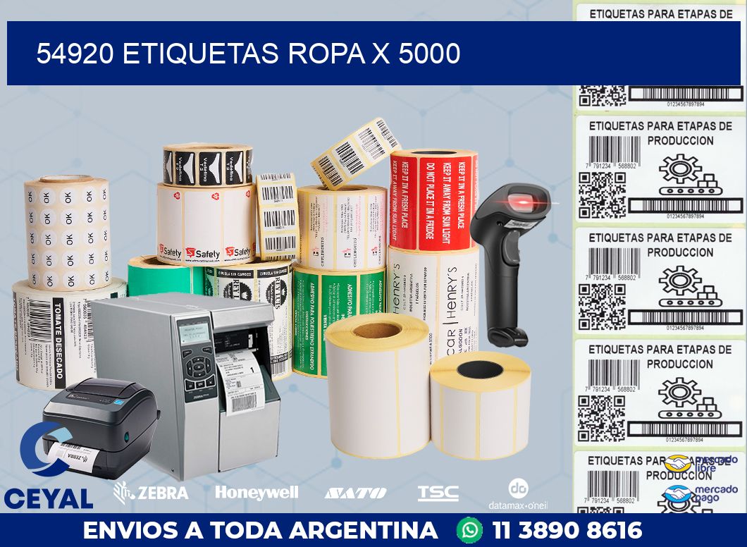54920 ETIQUETAS ROPA X 5000
