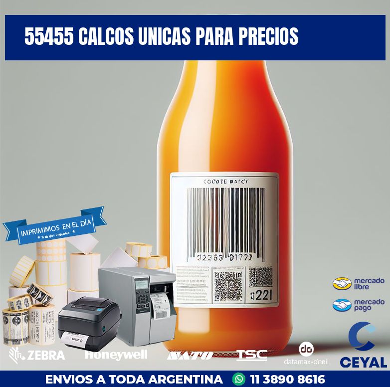 55455 CALCOS UNICAS PARA PRECIOS