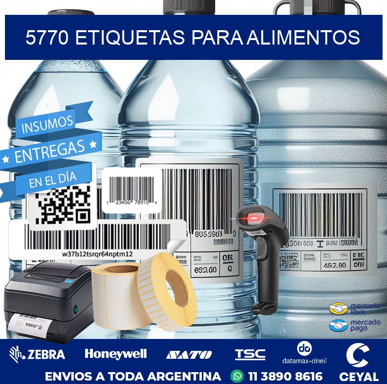 5770 ETIQUETAS PARA ALIMENTOS