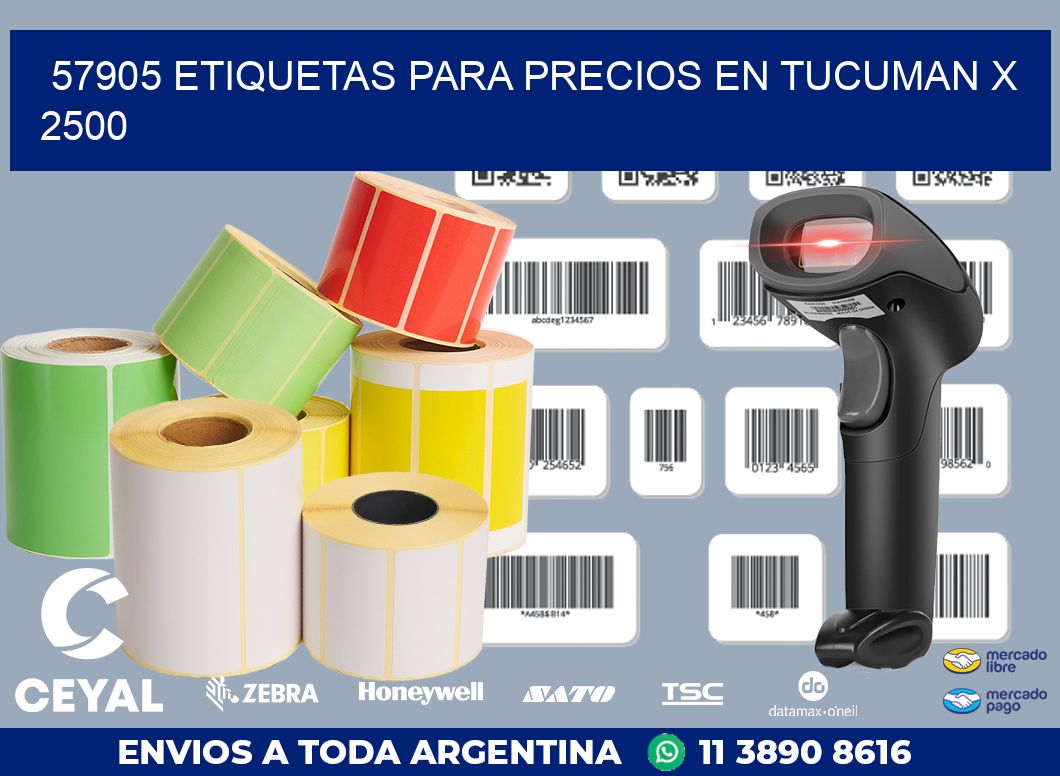 57905 ETIQUETAS PARA PRECIOS EN TUCUMAN X 2500