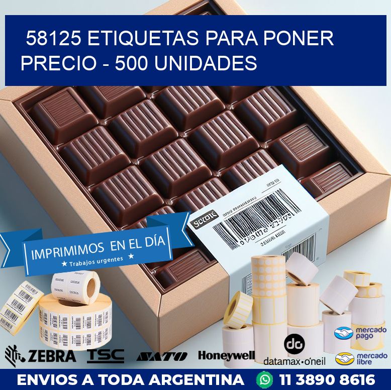 58125 ETIQUETAS PARA PONER PRECIO – 500 UNIDADES
