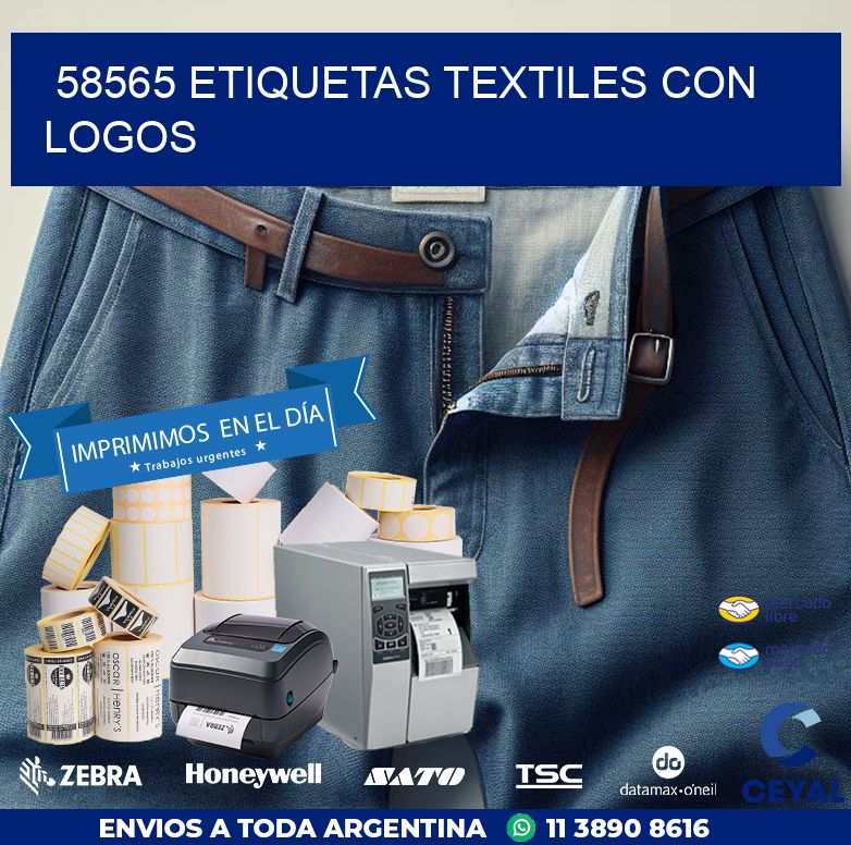 58565 ETIQUETAS TEXTILES CON LOGOS