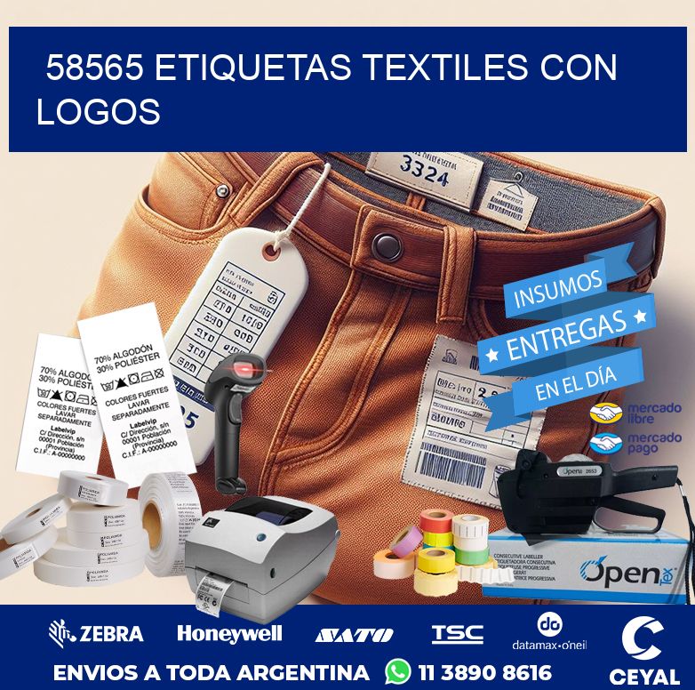58565 ETIQUETAS TEXTILES CON LOGOS