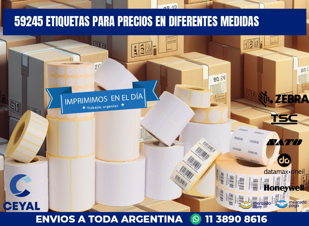 59245 ETIQUETAS PARA PRECIOS EN DIFERENTES MEDIDAS