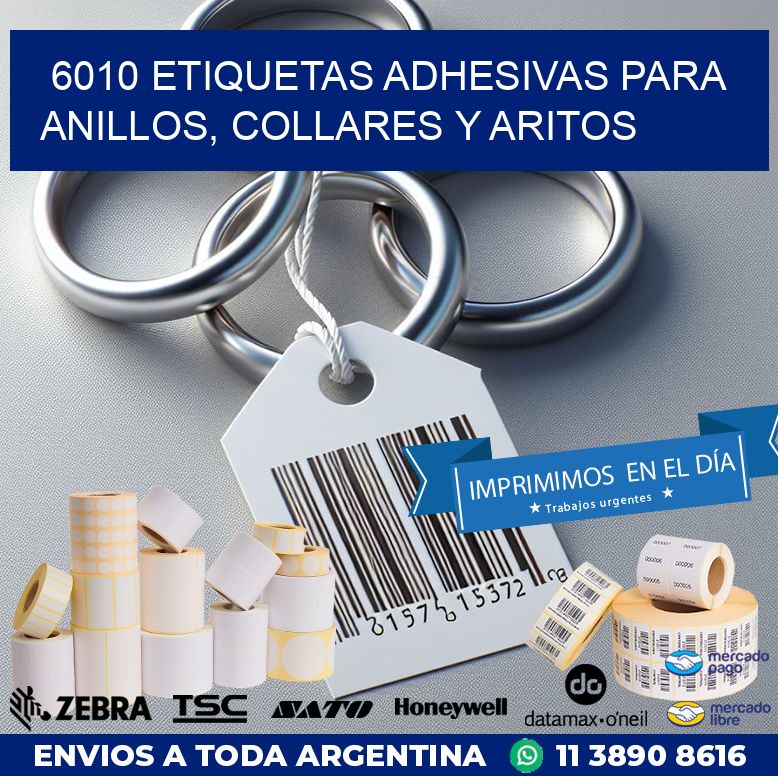 6010 ETIQUETAS ADHESIVAS PARA ANILLOS, COLLARES Y ARITOS