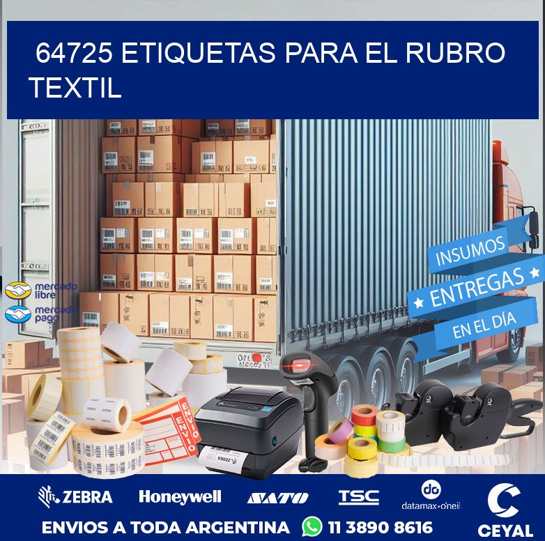 64725 ETIQUETAS PARA EL RUBRO TEXTIL