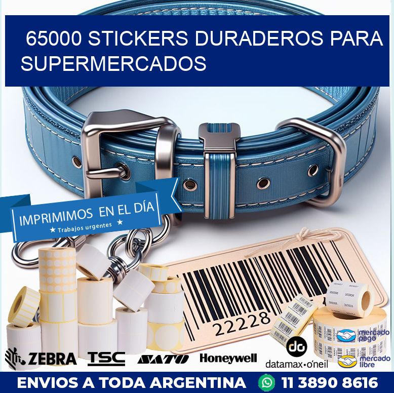 65000 STICKERS DURADEROS PARA SUPERMERCADOS