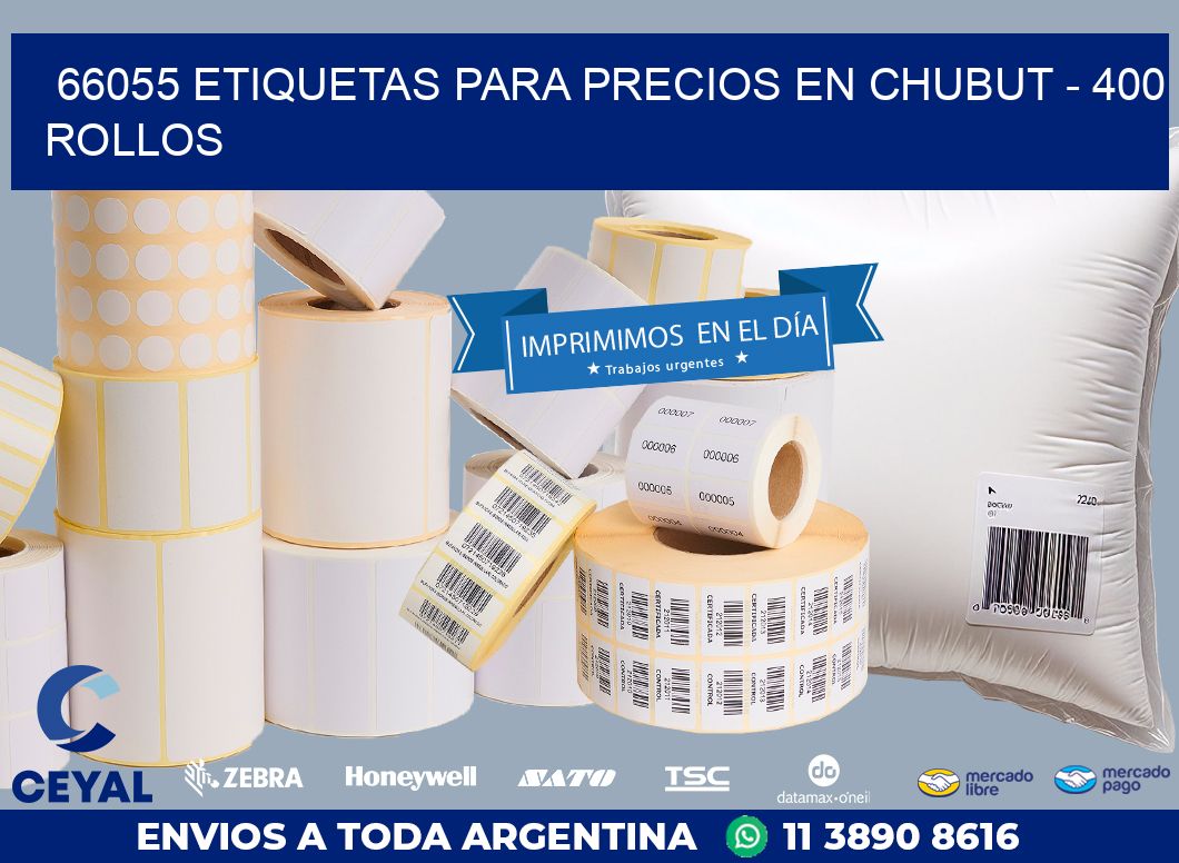 66055 ETIQUETAS PARA PRECIOS EN CHUBUT – 400 ROLLOS