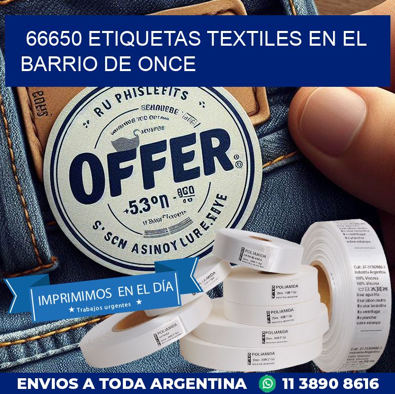 66650 ETIQUETAS TEXTILES EN EL BARRIO DE ONCE
