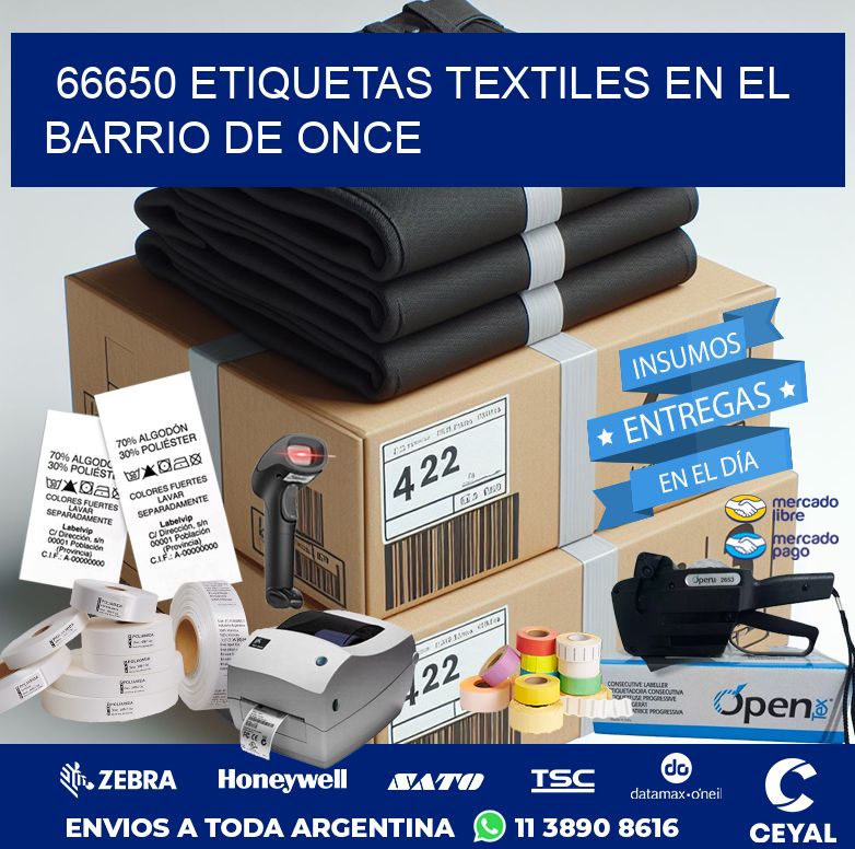 66650 ETIQUETAS TEXTILES EN EL BARRIO DE ONCE