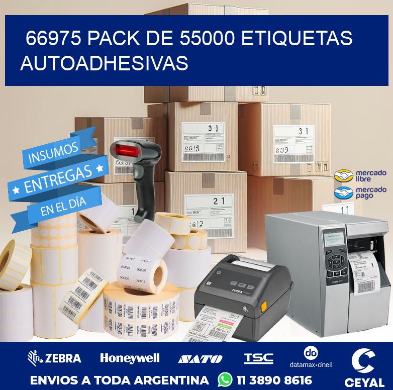 66975 PACK DE 55000 ETIQUETAS AUTOADHESIVAS