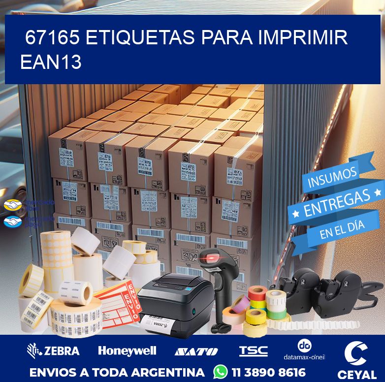 67165 ETIQUETAS PARA IMPRIMIR EAN13