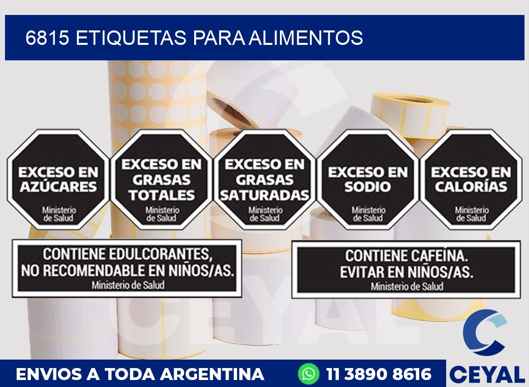 6815 ETIQUETAS PARA ALIMENTOS